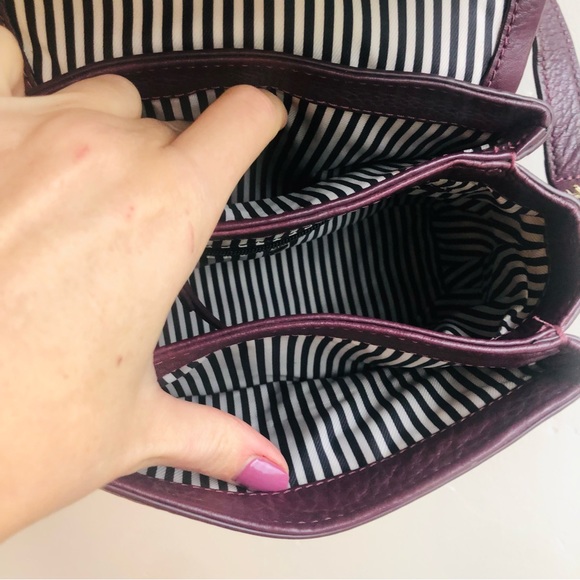 Kate Spade Small Maryana Lombard Street in Deep Plum crossbody purse bag - Picture 11 of 16